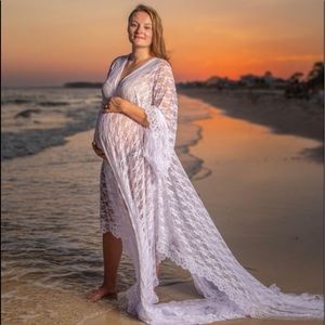 Boho Maternity Dress For Photoshoot